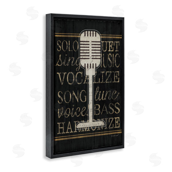 Stupell Industries Jennifer Pugh | Microphone Music Motif