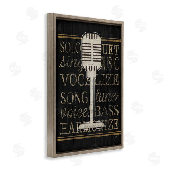 Stupell Industries Jennifer Pugh | Microphone Music Motif