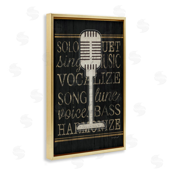 Stupell Industries Jennifer Pugh | Microphone Music Motif
