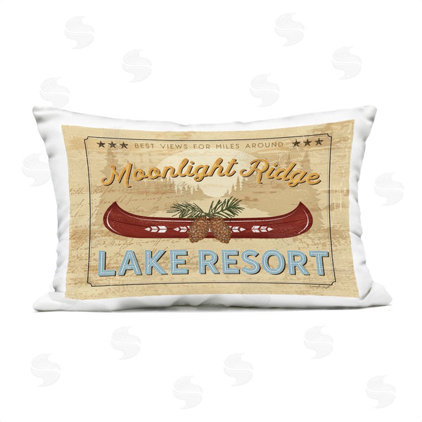 Stupell Industries Jennifer Pugh | Moonlight Ridge Lake Resort Printed Throw Pillow
