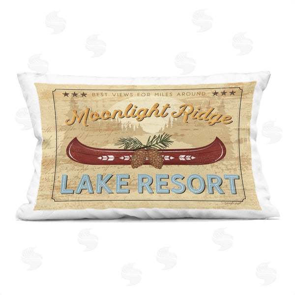 stupell industries Jennifer Pugh | Moonlight Ridge Lake Resort Printed Throw Pillow