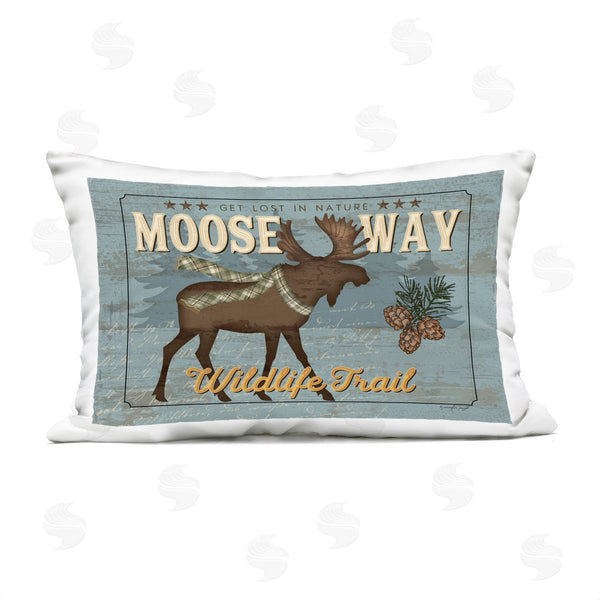 Stupell Industries Jennifer Pugh | Moose Way Wildlife Trail Printed Throw Pillow