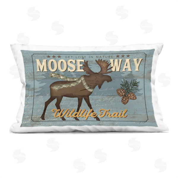 stupell industries Jennifer Pugh | Moose Way Wildlife Trail Printed Throw Pillow