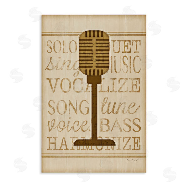 stupell industries Jennifer Pugh | Music Words & Microphone