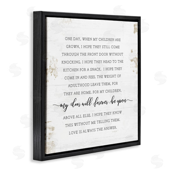 Stupell Industries Jennifer Pugh | My Door Forever Open Parenting