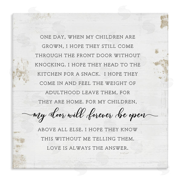 stupell industries Jennifer Pugh | My Door Forever Open Parenting