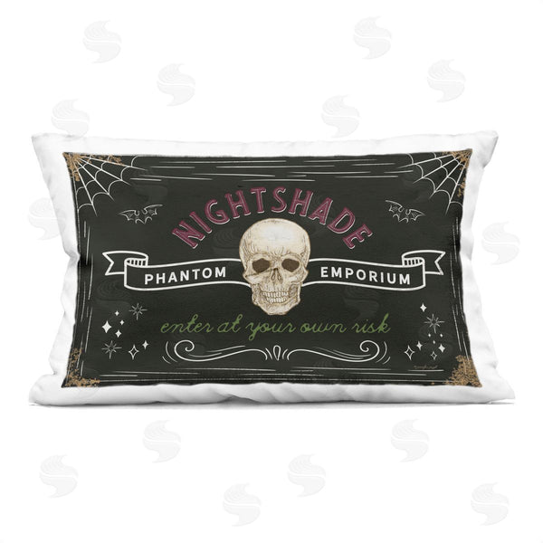 stupell industries Jennifer Pugh | Nightshade Emporium Sign Printed Throw Pillow
