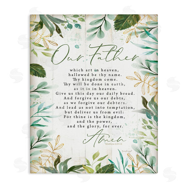 stupell industries Jennifer Pugh | Our Father Religious Prayer Wall Art