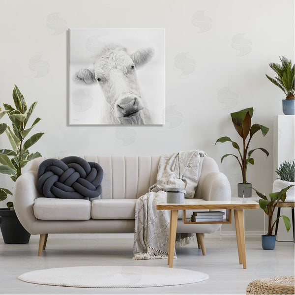 Stupell Industries Jennifer Pugh | Peaceful Cattle Portrait Close Up Rural Wildlife Wall Art