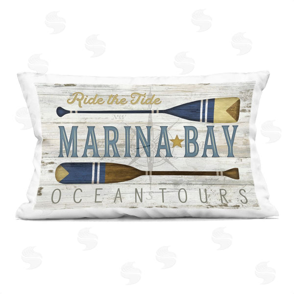 stupell industries Jennifer Pugh | Ride The Tide Marina Bay Printed Throw Pillow