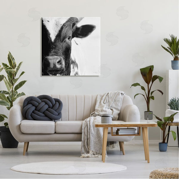 Stupell Industries Jennifer Pugh | Rural Farm Cow Stunning Up Close Photography Wall Art