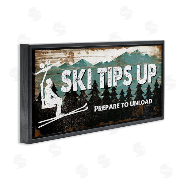 Stupell Industries Jennifer Pugh | Rustic Ski Tips Up Wall Art