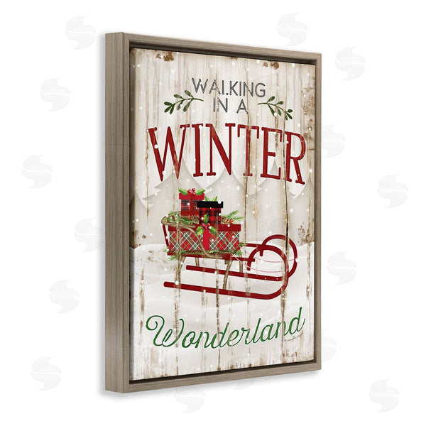 Stupell Industries Jennifer Pugh | Rustic Winter Wonderland Sleigh