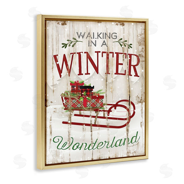 Stupell Industries Jennifer Pugh | Rustic Winter Wonderland Sleigh