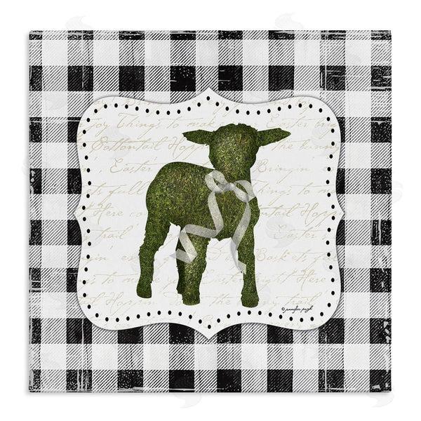 stupell industries Jennifer Pugh | Seasonal Easter Baby Calf Spring Tartan Pattern Wall Art