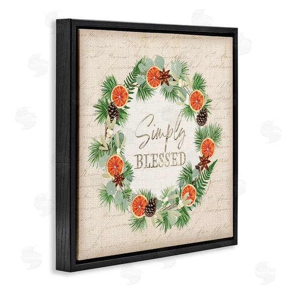 Stupell Industries Jennifer Pugh | Simply Blessed Botanical Wreath Wall Art