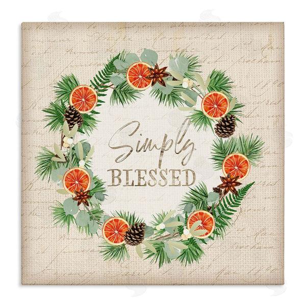 stupell industries Jennifer Pugh | Simply Blessed Botanical Wreath Wall Art