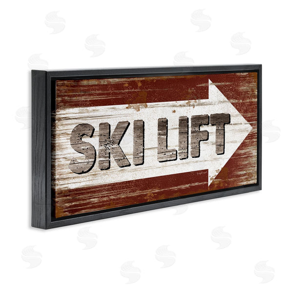 Stupell Industries Jennifer Pugh | Ski Lift Right Sign Wall Art