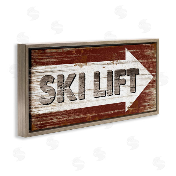 Stupell Industries Jennifer Pugh | Ski Lift Right Sign Wall Art