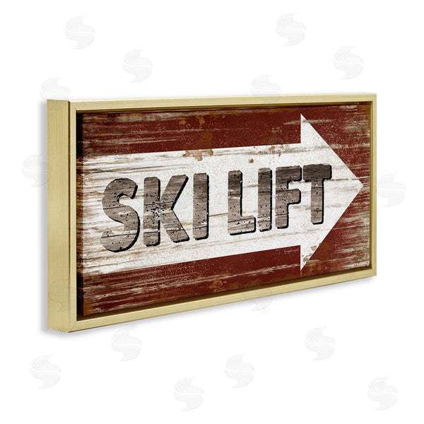 Stupell Industries Jennifer Pugh | Ski Lift Right Sign Wall Art