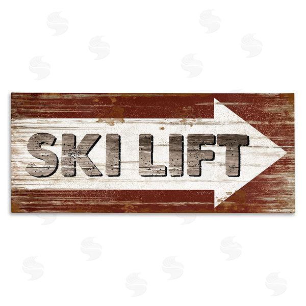 stupell industries Jennifer Pugh | Ski Lift Right Sign Wall Art