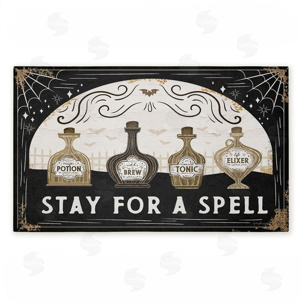 stupell industries Jennifer Pugh | Stay For A Spell Potions Non-Woven Door Mat