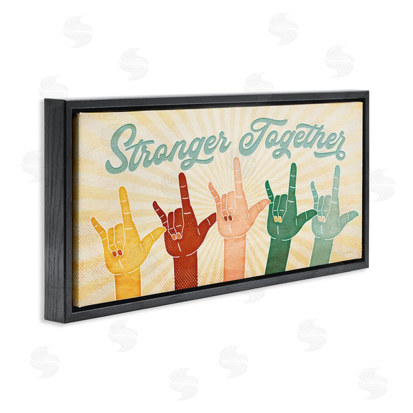 Stupell Industries Jennifer Pugh | Stronger Together Love You Hand Sign