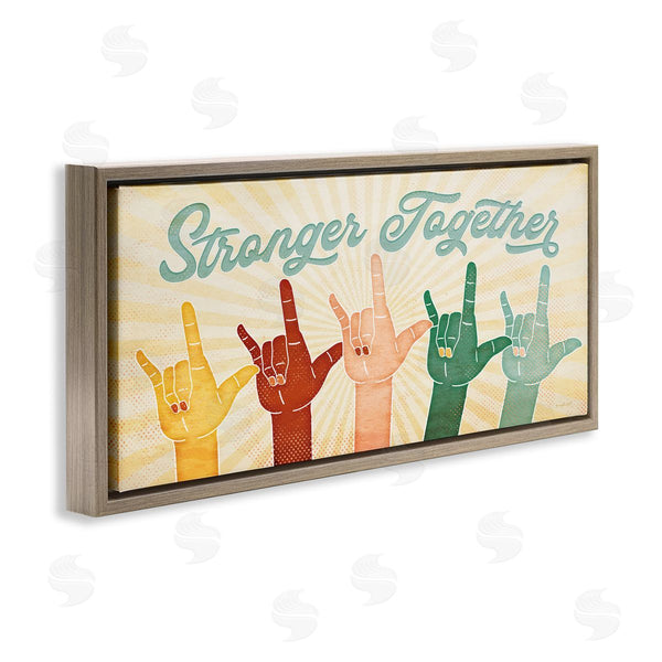 Stupell Industries Jennifer Pugh | Stronger Together Love You Hand Sign