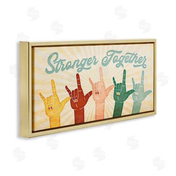 Stupell Industries Jennifer Pugh | Stronger Together Love You Hand Sign