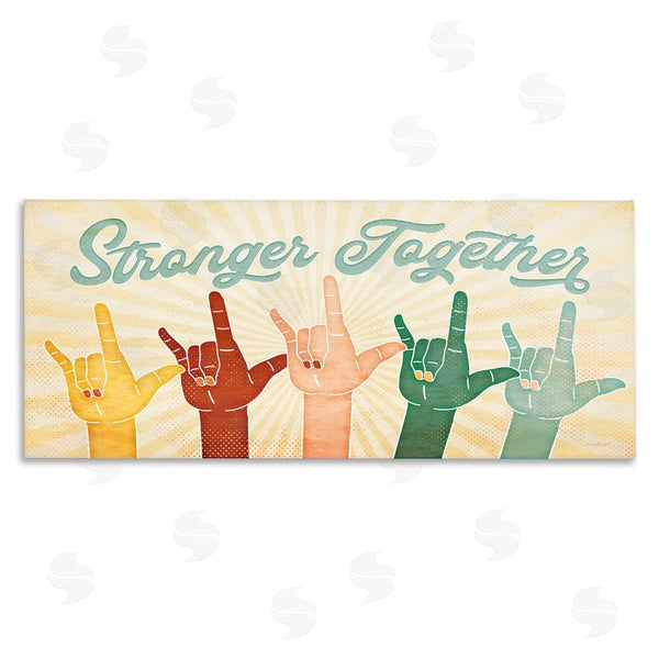stupell industries Jennifer Pugh | Stronger Together Love You Hand Sign