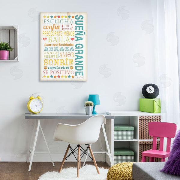 Stupell Industries Jennifer Pugh | Sueña Grande Frases Positivas Wall Art