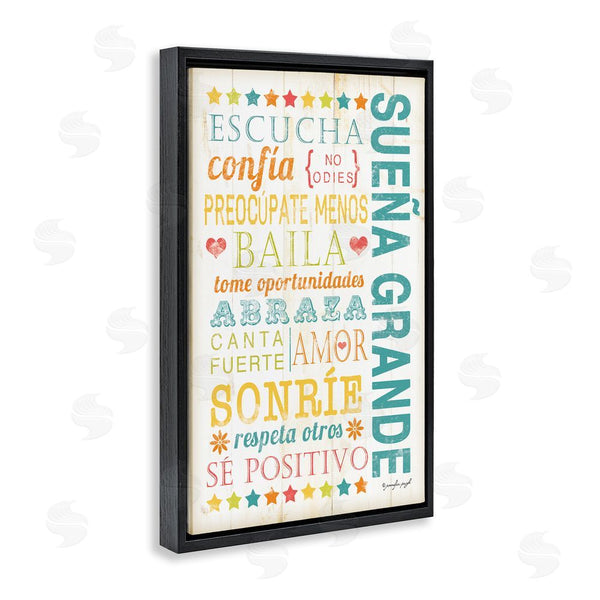 Stupell Industries Jennifer Pugh | Sueña Grande Frases Positivas Wall Art