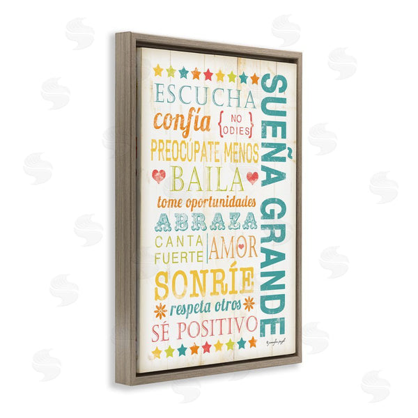 Stupell Industries Jennifer Pugh | Sueña Grande Frases Positivas Wall Art