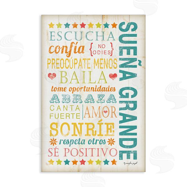 stupell industries Jennifer Pugh | Sueña Grande Frases Positivas Wall Art