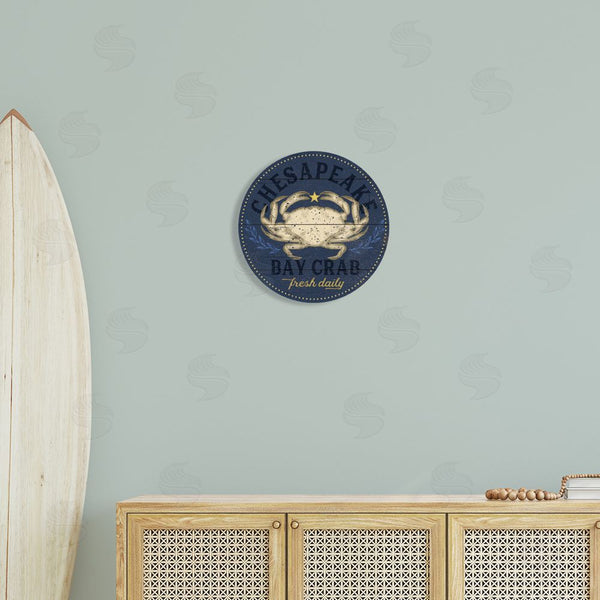 Stupell Industries Jennifer Pugh | Vintage Chesapeake Bay Crab Sign Nautical Marine Life Wall Art