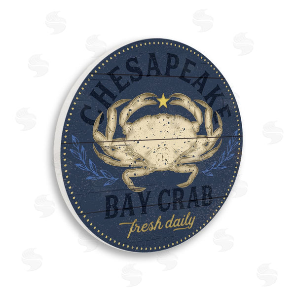 stupell industries Jennifer Pugh | Vintage Chesapeake Bay Crab Sign Nautical Marine Life Wall Art
