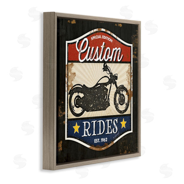 Stupell Industries Jennifer Pugh | Vintage Rides Motorcycle Sign Wall Art