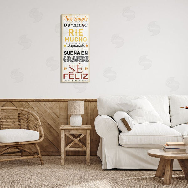 Stupell Industries Jennifer Pugh | Vive Simple Ríe Mucho Wall Art