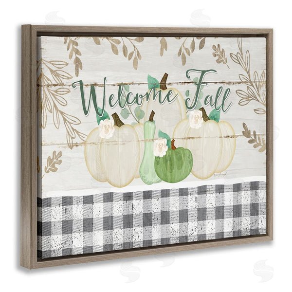 Stupell Industries Jennifer Pugh | Welcome Fall Pumpkins & Plaid