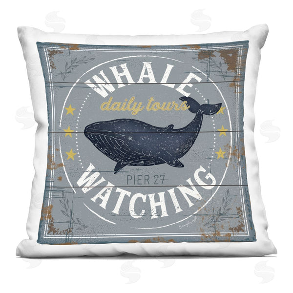 stupell industries Jennifer Pugh | Whale Watching Chesapeake Bay Printed Throw Pillow