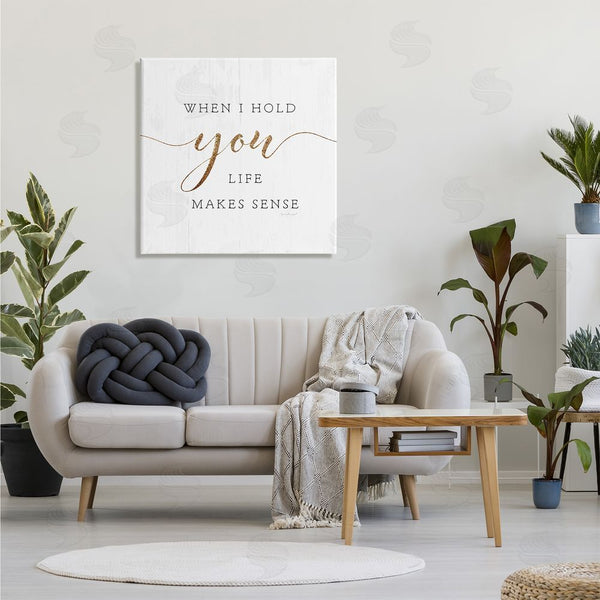 Stupell Industries Jennifer Pugh | When I Hold You Life Makes Sense Phrase Wall Art
