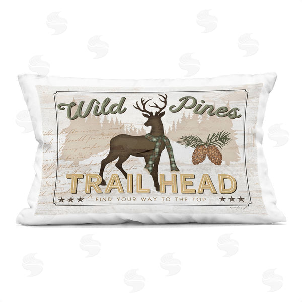 stupell industries Jennifer Pugh | Wild Pines Trailhead Printed Throw Pillow