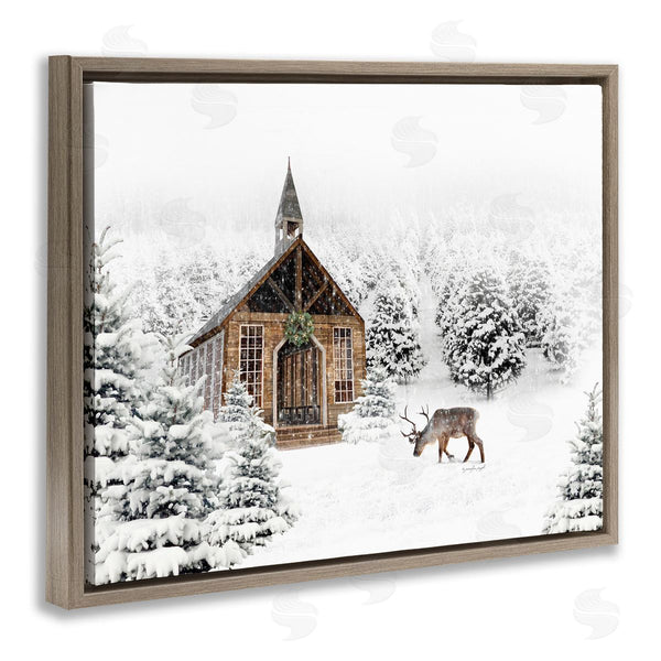 Stupell Industries Jennifer Pugh | Winter Whites Chapel Wall Art