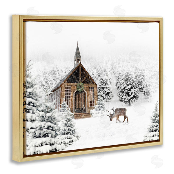 Stupell Industries Jennifer Pugh | Winter Whites Chapel Wall Art