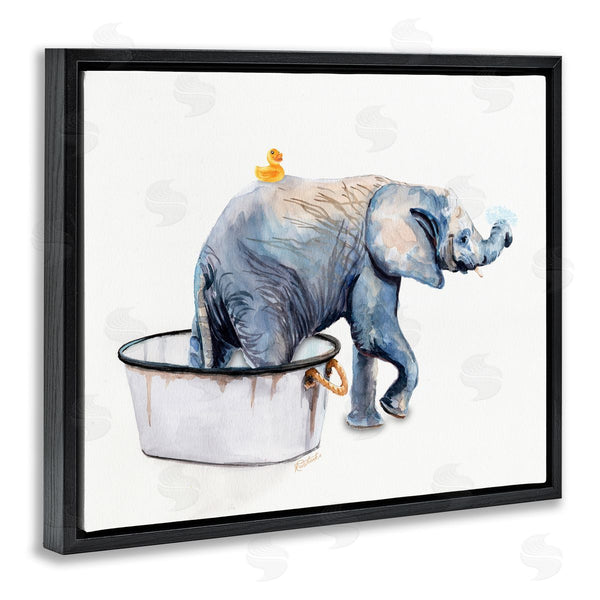 Stupell Industries Jennifer Redstreake | Elephant & Rubber Duck Bath Wall Art