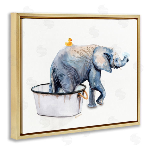 Stupell Industries Jennifer Redstreake | Elephant & Rubber Duck Bath Wall Art