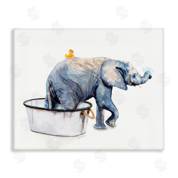 stupell industries Jennifer Redstreake | Elephant & Rubber Duck Bath Wall Art