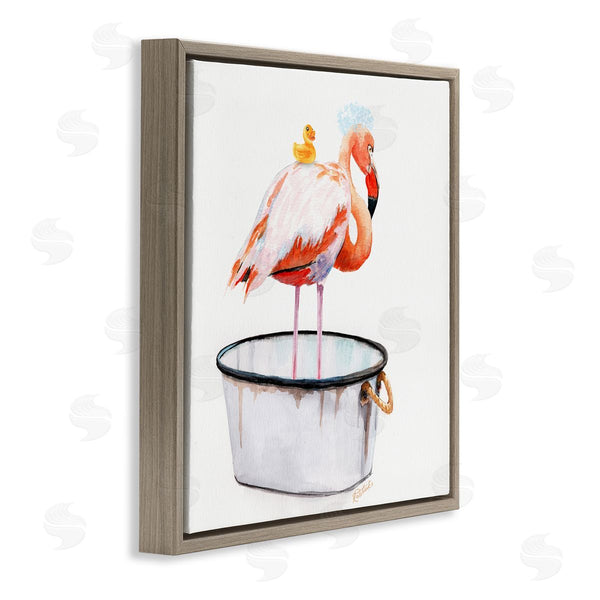 Stupell Industries Jennifer Redstreake | Flamingo With Bubbles In Tub