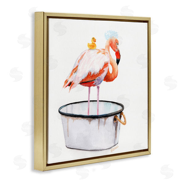 Stupell Industries Jennifer Redstreake | Flamingo With Bubbles In Tub
