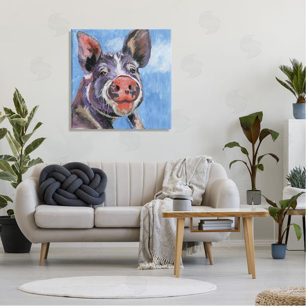 Stupell Industries Jennifer Redstreake | Intricate Pig Hog Painting Bold Contemporary Strokes Wall Art
